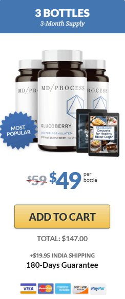 GlucoBerry Add to Cart 3 bottles